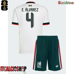 Messico Edson Alvarez #4 Seconda Maglia Bambino Mondiali 2026 Manica Corta (+ Pantaloni corti)